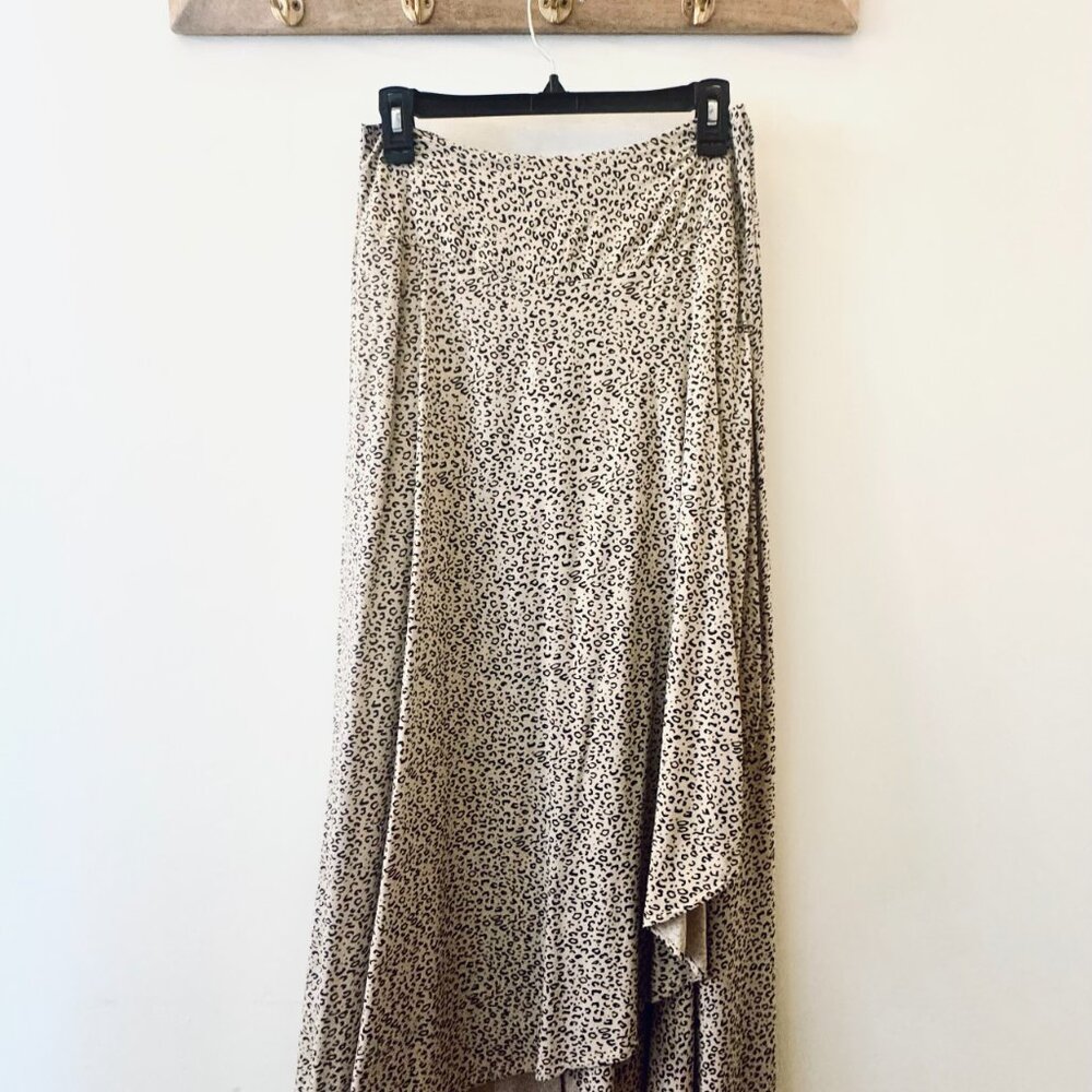 Leopard print maxi skirt